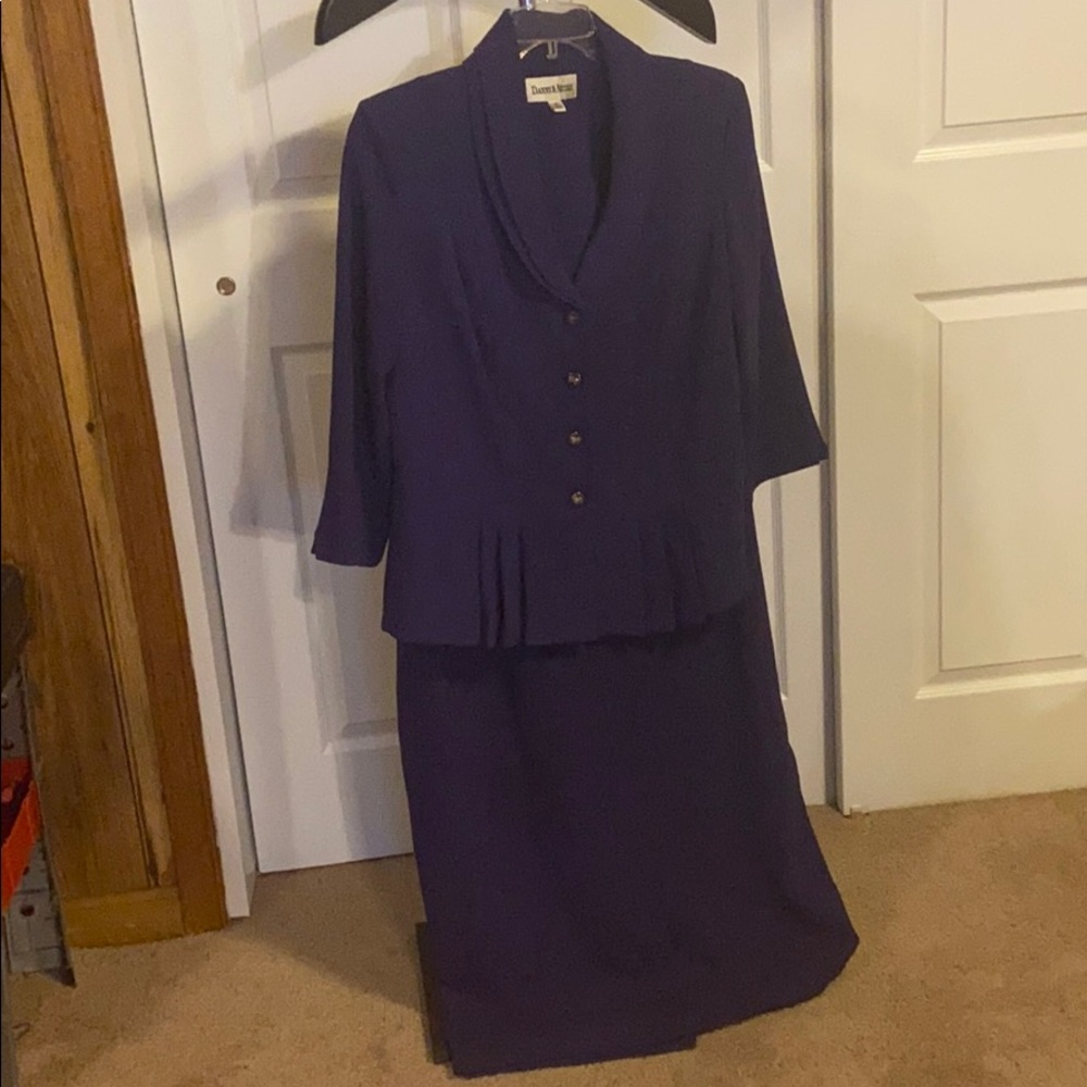 Elegant Purple Skirt Set